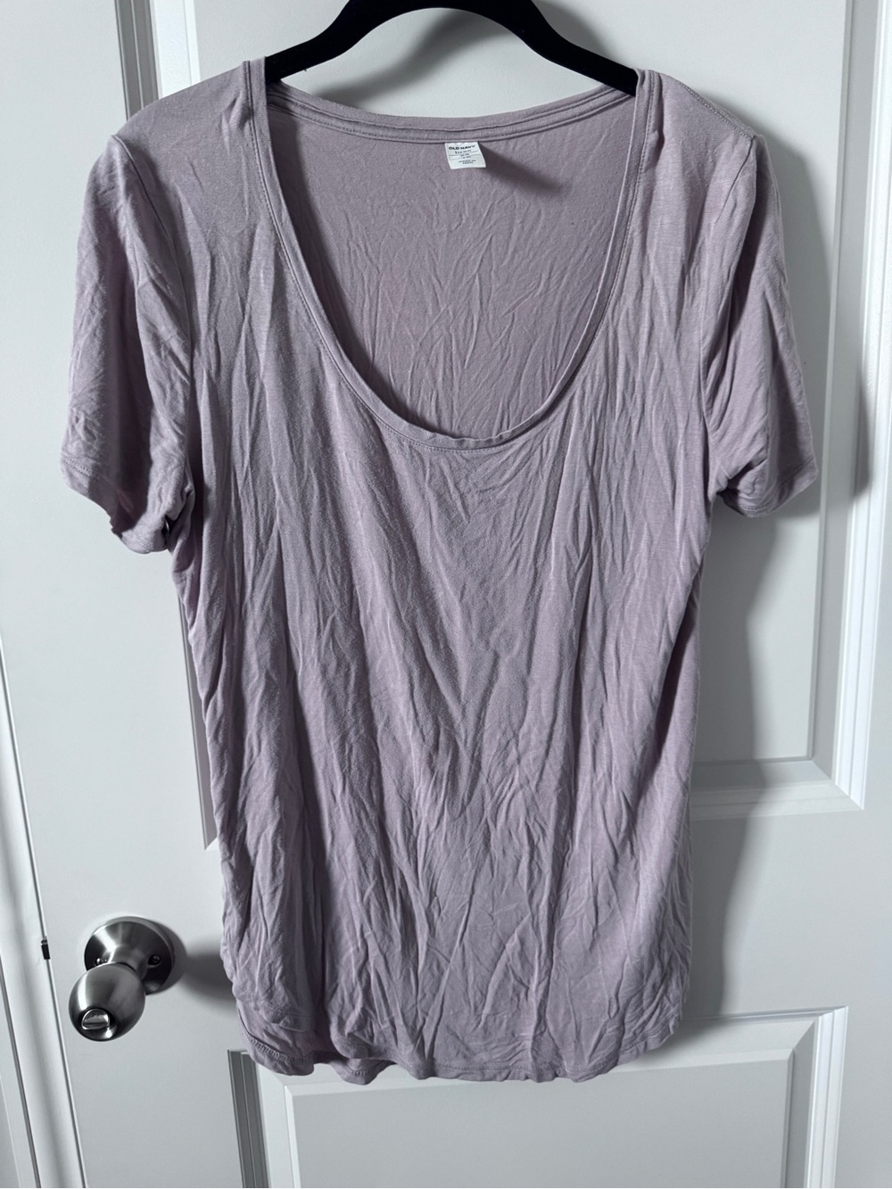 Old Navy Light Lavender Scoop Neck Short Sleeve Tee-XS